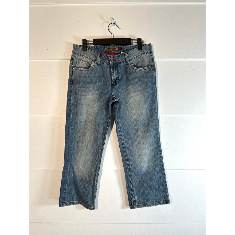 Mudd y2k Wide‎ Leg capri Juniors 9 cropped low rise jeans denim 2000s vintage